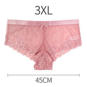 กางเกงชั้นในผู้หญิงไซส์ใหญ่พิเศษ XXL แบบเซ็กซี่ โปร่งใส สบาย ลายดอกไม้ พร้อมลูกไม้ - Product Image 6