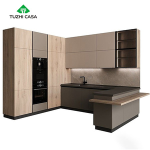 Diseño moderno modular personalizado gabinetes de cocina ignífugos cocina y otros muebles de cocina islas de cocina de madera - Product Image 2