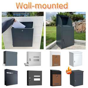 Buzón alemán para exteriores, buzón montado en la casa, buzón personalizado para apartamentos, buzón para exteriores, acero galvanizado, antracita - Product Image 5