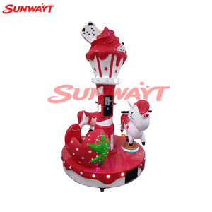 Máquina de juegos infantiles de tres personas con monedas: Carrusel, Panda, Cubo de helado, Caballo giratorio, en varios colores - Product Image 5