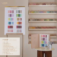 Professionnel LADAI – Kit de vernis à ongles gel 160 couleurs, sans HEMA ni TPO, gel UV avec nuancier, présentoir sur pied, fournitures pour salon de manucure