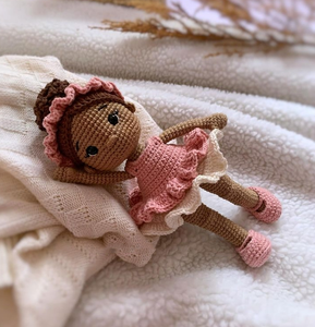 Высокое качество и низкий минимальный размер вязания крючком балетная девушка с милым платьем Amigurumi девочки куклы прекрасные индивидуальные игрушки - Product Image 4