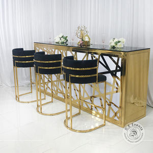 Chaise de comptoir en métal de luxe, <span class=keywords><strong>tabouret</strong></span> de <span class=keywords><strong>Bar</strong></span> au Design haut moderne, <span class=keywords><strong>tabouret</strong></span> de <span class=keywords><strong>Bar</strong></span> en acier inoxydable, chaise moderne - Product Image 2