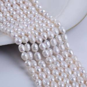 ไข่มุกน้ำจืดทรงข้าวสาร จูจี้ ขนาด 9-10 มม. รูปทรงเมตร สำหรับงาน DIY ไข่มุกเม็ดเดี่ยว งานกึ่งสำเร็จรูป ผู้ผลิตสร้อยคอ ขายส่ง - Product Image 4