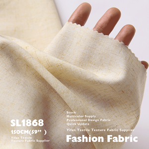 Prend en charge le tissu de lin élastique respirant mélangé à plusieurs couleurs pour les pantalons de robe de vêtements - Product Image 5