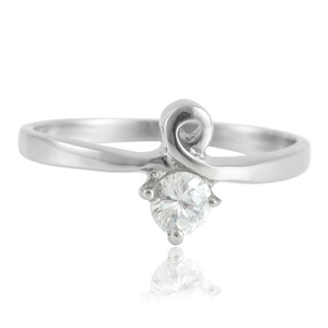 yunnique Women's <b>Titanium</b> Steel <b>Ring</b> With White Gemstone Claw Setting Engagement Fashion Jewelry 210113 - Product Image 1