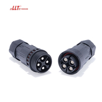 Connecteurs Électriques Étanche M29 à Haute Capacité LLT 4 Broches, Câble 10AWG, Connecteur 50A 600V 4 Broches à Vis avec Câble