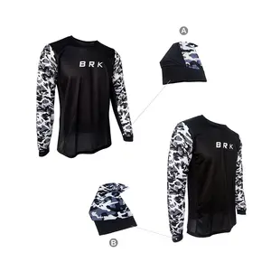 Sublimated Racing Jersey MX Motorcycle Breathable Long Sleeve Offroad Motocross Jersey Custom Printing