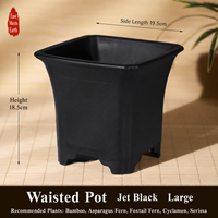 Pot Bunga Resin untuk Penggunaan di Taman, Pot Minimalis Gaya Cina dengan Banyak Lubang Drainase, untuk Tanaman Anggrek Daun Kecil Merah
