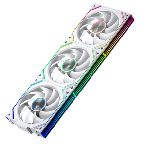 Jungle Leopard V2se 360มม. ARGB แชสซีระบายความร้อนสำหรับเกม-แบริ่งน้ำมัน55CFM 30dBA เดินหน้า/ถอยหลังสีดำและขาว - Product Image 4