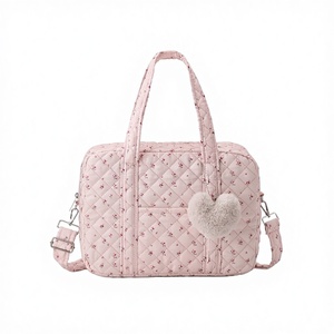 Sac à langer matelassé léger et moelleux pour maman, brodé, en polyester, sac à bandoulière pour nouveau-né, sac fourre-tout Teddy pour femme - Product Image 2