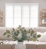 Décoration de fenêtre pour la maison, volet à lamelles blanc, volet de plantation durable pleine hauteur pour hôtel