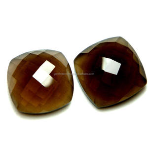 Quartz fumé pierres précieuses taillées à facettes ovale couleur semi-précieuse pierre précieuse faite à la main taille libre LOT Quartz fumé pierre précieuse en vrac - Product Image 2