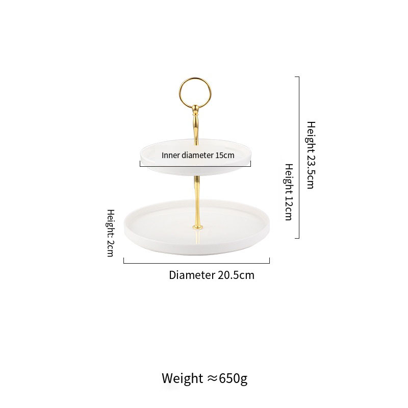Plato para cupcakes pequeño de metal transparente