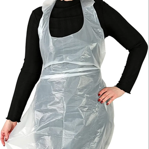 Số lượng lớn mua dùng một lần màu đen nhựa tạp dề PE không thấm nước cho bệnh viện - Product Image 5