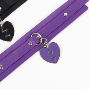 Vendita calda SM Bondage Sexy Clavicola Collana del Collare <span class=keywords><strong>Bdsm</strong></span> Gioco Per Adulti Giocattolo Collo Collare DELL'UNITÀ di elaborazione del Collare di Cuoio Con Crepacuore Tag - Product Image 6