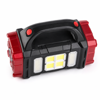 Lampe torche LED d'extérieur à double source lumineuse COB, alimentée par énergie solaire, avec fonction de recherche et économie d'énergie