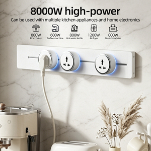 Presa multipla mobile KSQ in metallo con 3 prese, lunghezza personalizzabile 40/50/60/75/100cm, standard UK/<span class=keywords><strong>EU</strong></span>/US/THAI/FR, all'ingrosso - Product Image 5