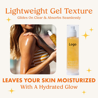 Marque privée Léger À Large Spectre UVA/UVB Protection Hydratant Shimmer Oil Crème Solaire Bouclier Solaire Corps Glow Spf 50