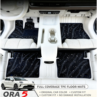 Double-Layered TPE Floor Mats, Starry Sky Rug, Wear-Resistant Trunk Liner, Carpet Mats for 2026 ORA 5, Car Interior Accessories