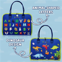 Tablero de Actividades Sensoriales de Fieltro con Temática de Granja de Dinosaurios, Montessori para Niños Pequeños, para Viajes, Selección para Pruebas de Mercado, Programa de Catálogo de Reventa Global