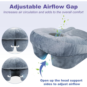 Bantal Pijat wajah ke bawah operasi mata bantal tidur rumah bersertifikat perut khusus busa memori dapat dilepas pesan 27.5 inci bantal tidur - Product Image 4