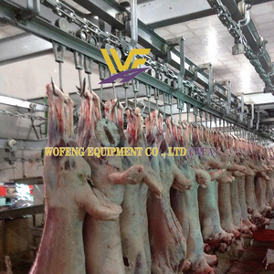 Chất lượng thịt cừu giết mổ Nhà thiết bị cừu carcass đôi đường sắt ròng rọc móc cho dê hồi giáo lắp ráp dây chuyền chế biến - Product Image 1