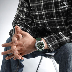 Nuevo Reloj <span class=keywords><strong>de</strong></span> Pulsera NAVIFORCE <span class=keywords><strong>de</strong></span> Lujo para Hombre, Dorado, con Doble Pantalla <span class=keywords><strong>de</strong></span> Hora, Correa <span class=keywords><strong>de</strong></span> Cuero Genuino, Resistente al Agua 3ATM, Modo <span class=keywords><strong>de</strong></span> Reloj Despertador, Modelo 9261 - Product Image 2