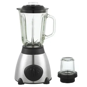 2 Speeds 600W 2 In 1 Stainless Body 1.5L Glass Jar Electric Powerful Ice Crushing Blender