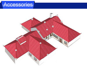 Tuile de toiture espagnole R1050, rouge brique, ASA UPVC, résine anti-ultraviolets, longueur 219 mm, pour bâtiments résidentiels - Product Image 4