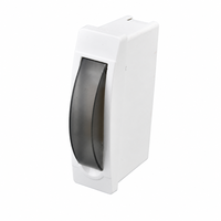 Boîtier de distribution IP65 1 voie en plastique ABS PC, couvercle gris-bleu, boîtier de jonction, taille personnalisable
