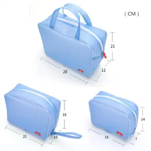 Travelsky Hoge Niveau Waterdicht Transparante Eva Tas Reizen Make-Up Cosmetische Organizer Voor Douche Zwemmen