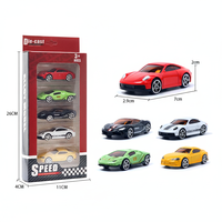 Vente en gros de modèles de voitures en métal moulé sous pression de haute qualité à l'échelle 1:64, décoration de gâteau d'anniversaire, ensemble cadeau, jouet de voiture de course pour enfants