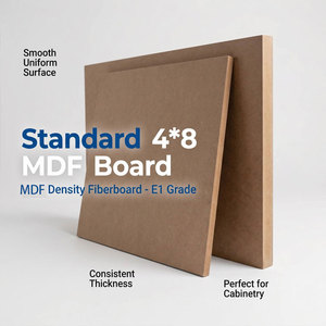 Panneau MDF écologique de qualité E1 E0, 12 mm 18 mm, panneau de fibres à densité moyenne, bonne stabilité, matériau pour meubles d'intérieur, placard, bibliothèque - Product Image 1