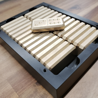 Acier inoxydable ou métal usiné bronze double six dominos