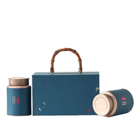 RTS boîte à thé grise de luxe personnalisée nouveau design boîte en carton cadeau portable vide verte/noire pour l'emballage du thé