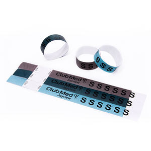 Pulseiras Descartáveis Personalizadas para Festivais Pulseiras de Papel <span class=keywords><strong>Tyvek</strong></span> para Eventos Pulseiras de Papel para Festas Pulseiras <span class=keywords><strong>Tyvek</strong></span> com Logo Personalizado - Product Image 1