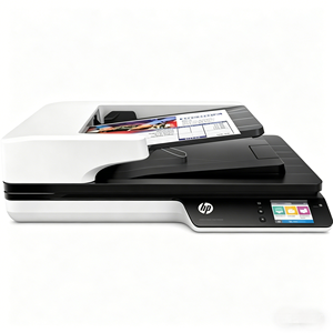 Scanner HP ScanJet <span class=keywords><strong>Pro</strong></span> 4500 Fn1 A4 30ppm 60ipm Duplex, chargeur automatique de documents (ADF) à plat 50 pages, Ethernet, Wi-Fi, écran tactile - Product Image 1