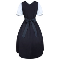Déguisement de fête d'Halloween grande taille S-5XL, robe de serveuse de bière allemande, Dirndl bavarois pour l'Oktoberfest avec tablier
