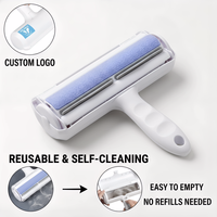 Rouleau auto-nettoyant réutilisable pour enlever les poils d'animaux - Rouleau anti-poils portable pour poils de chat et de chien - Outil de toilettage professionnel pour tapis et canapés