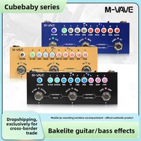 M-VAVE Cube Baby Guitare Basse Électrique Processeur Multi-Effets Carte Son Enregistrement Modélisation d'Ampli Delay Reverb Externe
