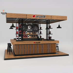 Diseño de Quiosco de Café Personalizado |   Mostradores de Bar y Vitrinas Personalizados |   Soluciones Integrales de Diseño de Interiores para Puestos de Café en Centros Comerciales - Product Image 1
