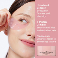 Masque pour les yeux personnalisé, peptides réparateurs, éclaircissant VC, collagène hydratant, apaisant, patchs de gel pour les yeux en cristal