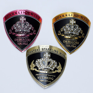 Tùy Chỉnh Sang Trọng Kim Loại Nhôm Không Thấm Nước 3D Nổi Mờ Tinh Tế <span class=keywords><strong>2025</strong></span> Mới Nước Hoa Chai Rượu Vang Sang Trọng Nhãn Dán Rượu Vang - Product Image 4