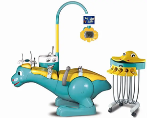 Sillón Dental <span class=keywords><strong>Pediátrico</strong></span> con Diseño de Dinosaurio, de Plástico y Metal, Encantadora Unidad Dental Pediátrica, Equipo Dental Eléctrico, 2 Taburetes para Dentistas - Product Image 5
