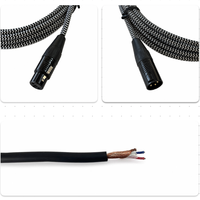 Câble de microphone XLR mâle-femelle OEM RH-X103 en tweed avec blindage spiralé, gaine en PVC et conducteur en cuivre sans oxygène