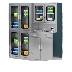 <span class=keywords><strong>Armoire</strong></span> d'hôpital en acier inoxydable 304, design moderne, pour usage médical en clinique, distribution stérile et stockage en couches, origine Chine - Product Image 1