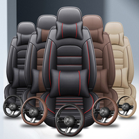 Housse de siège de voiture en cuir universelle de luxe confortable style professionnel, ensemble complet toutes saisons, prix d'usine