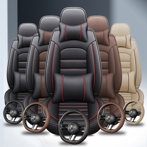 Housse de siège de voiture de luxe Royal Ride, entièrement enveloppante, ensemble complet, universelle, confortable, en cuir, style professionnel, toutes saisons - Product Image 3