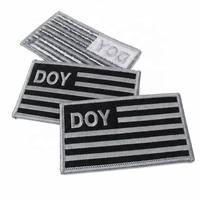Écussons brodés personnalisés en tissu avec logo de drapeau, pas chers, pour vêtements
